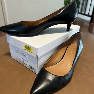 Calvin Klein Black Leather Heels